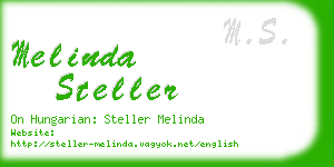melinda steller business card